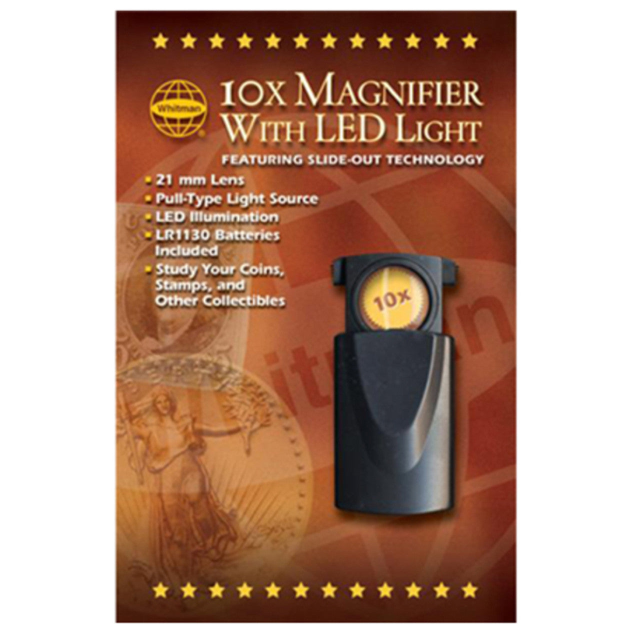 Retractable Magnifier with LED Light