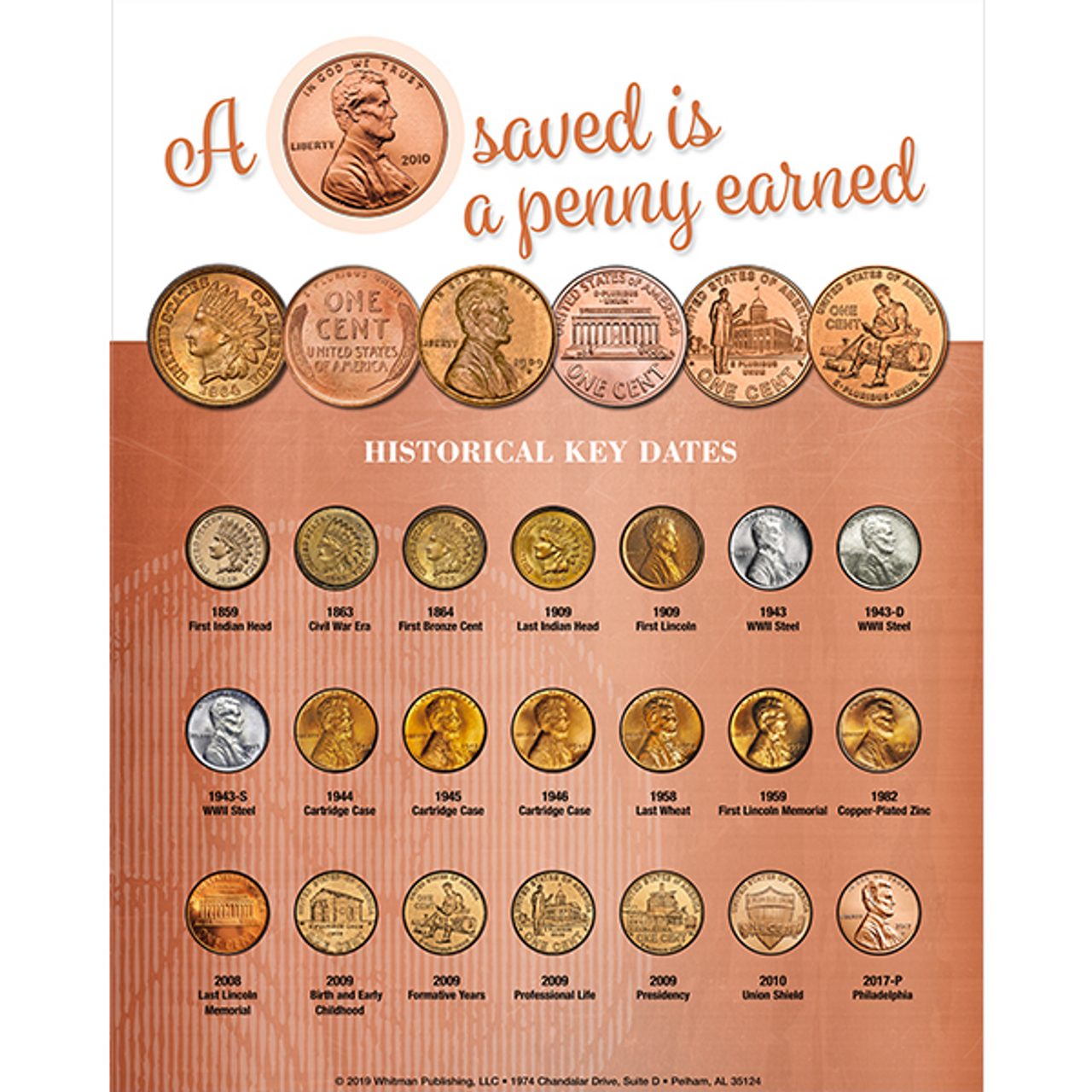 Whitman Deluxe Cent Coin Board: A Penny Saved is a Penny Earned