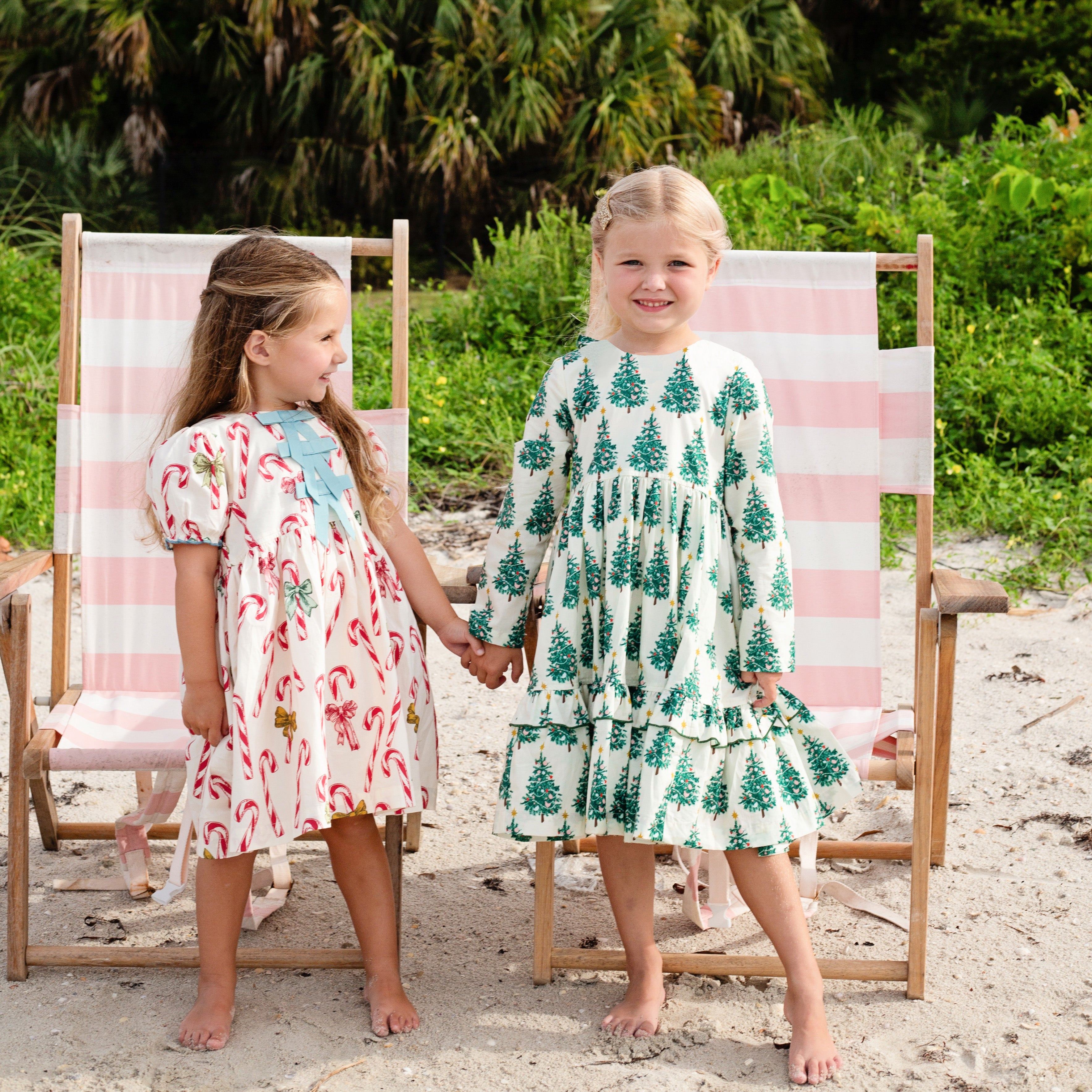 Model wearing Festive Forest Spencer Dress