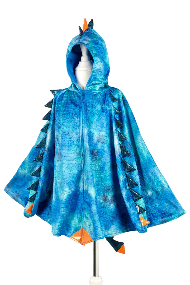 Blue Dragon Costume Cape for Kids - Carnival & Festive Use - Size 4–7 yrs