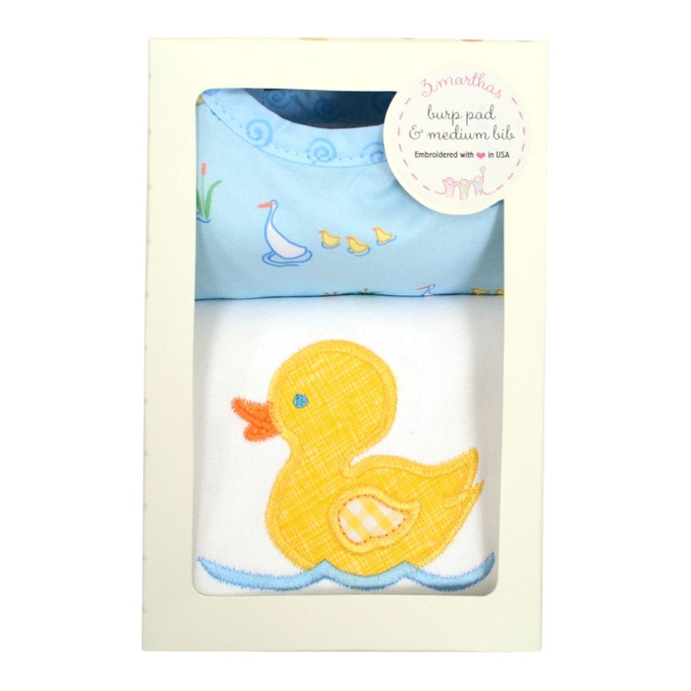 Yellow Duck Medium Bib & Burp Box Set