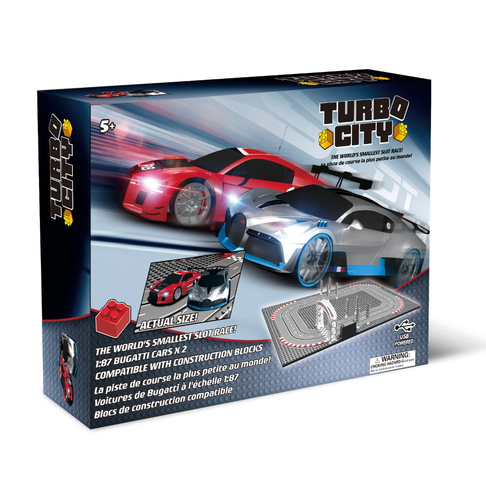 Turbo City Small Track with 2 Bugatti cars