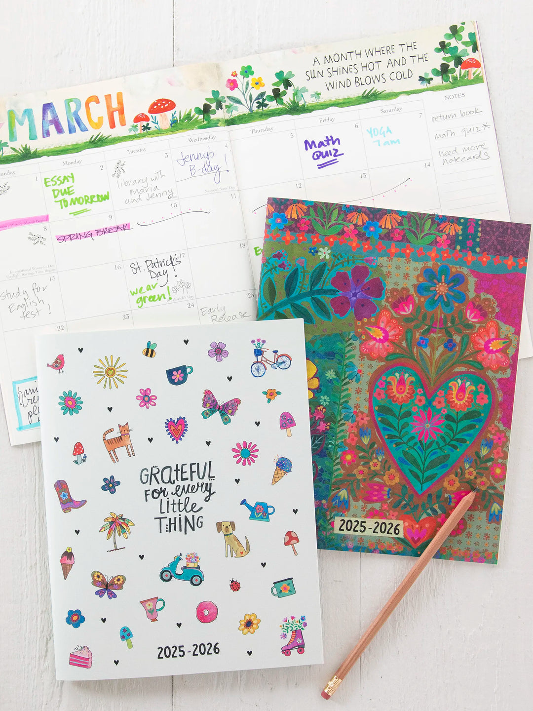 2025-26 Academic Planner - Teal Heart