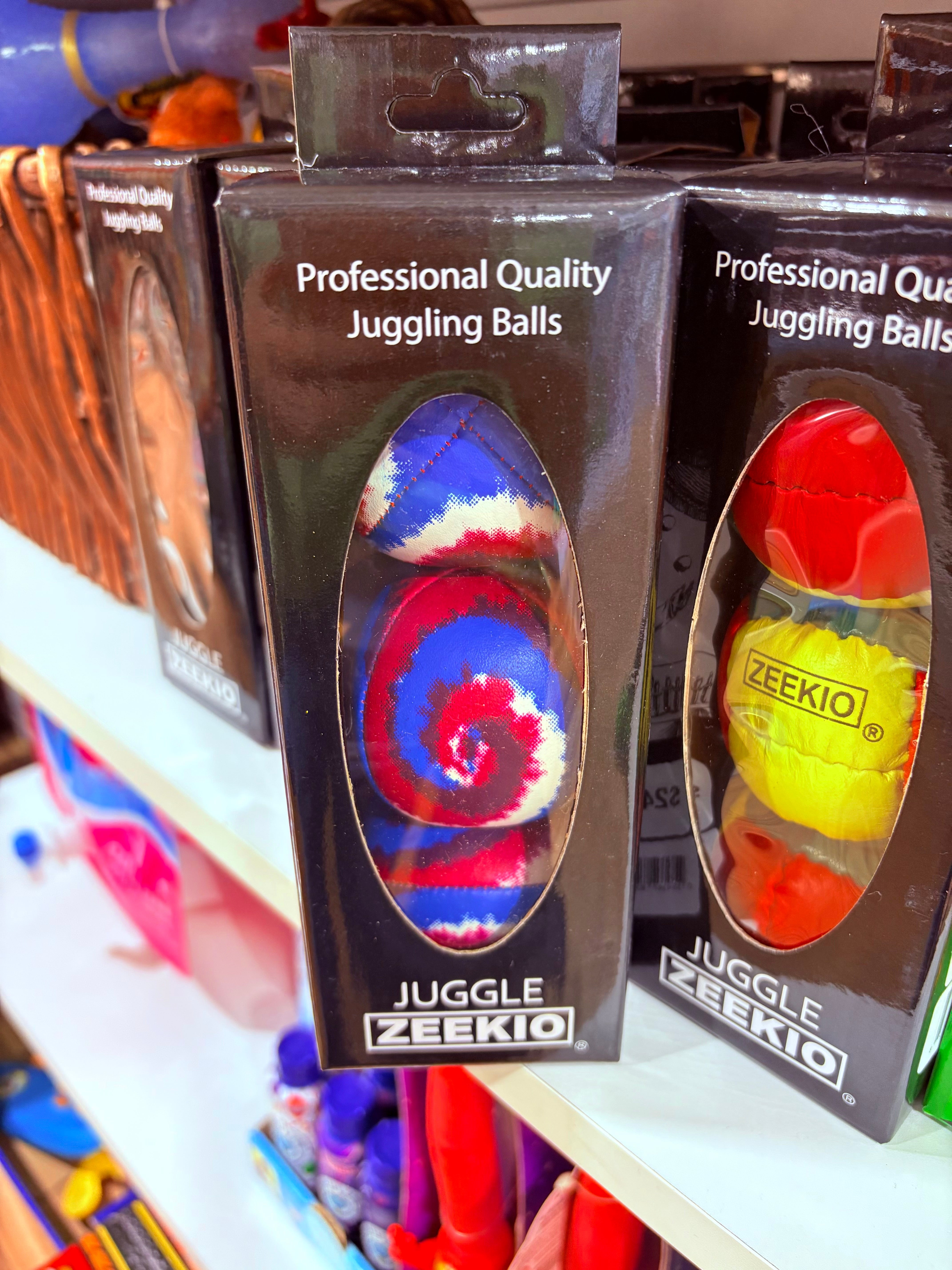 Zeekio Jungle Ball Set Of {3} Galaxy Pink, Blue,& White Swirl