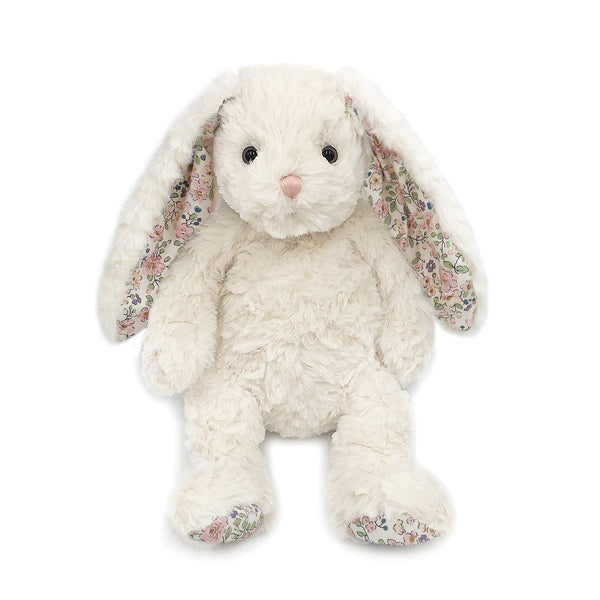 Faith Cream Floral Bunny Plush