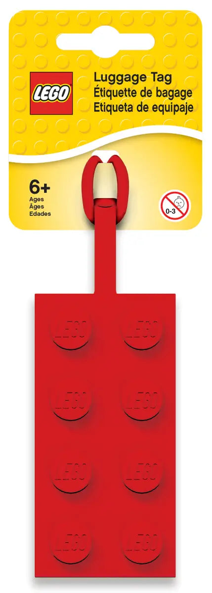 LEGO 2x4 Red Luggage Tag