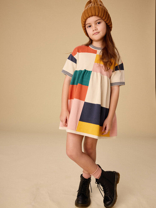colorblock sweater dress Anna-Kaci Women s Knit with Long Sleeves, Soft Ribbed Edges and Relaxed Straight Silhouette for Effortless Comfort, Small 4 dramatic shape Cable-Knit Round Neck Color Block