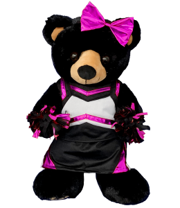 Metallic "Hot Pink & Black" Cheerleader Uniform
