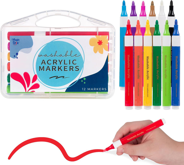 Magic Stix Washable Acrylic Markers 12pk