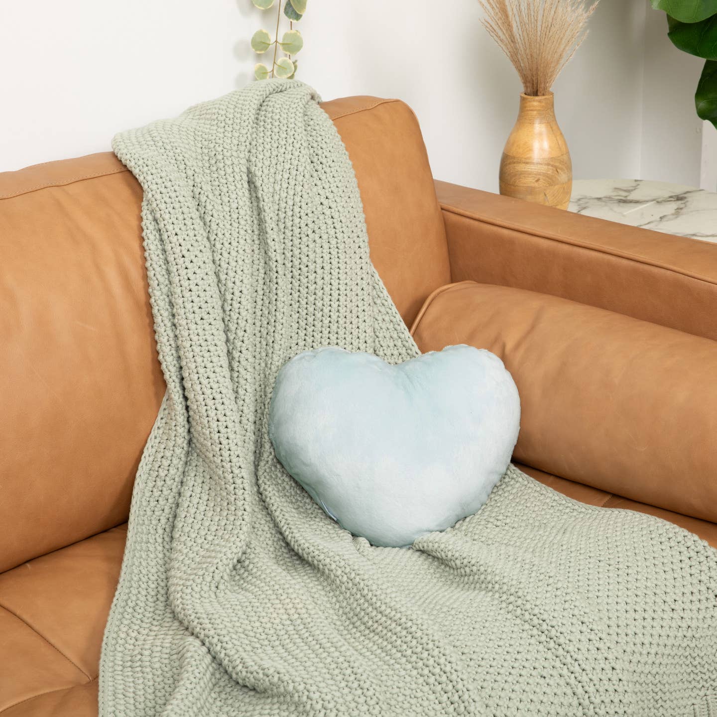 Mist Weighted Heart Pillow, 5lb Calming Comfort