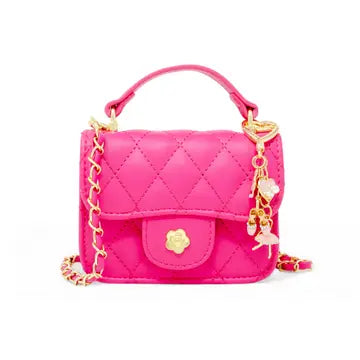 Tiny Quilted Ballet Charm Handbag - Bubblegum