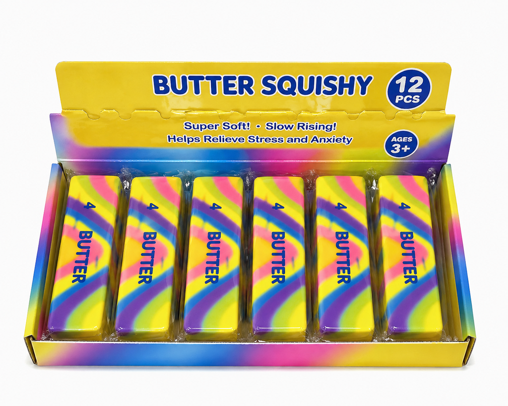 Butter Squishy Toy - Rainbow Edition