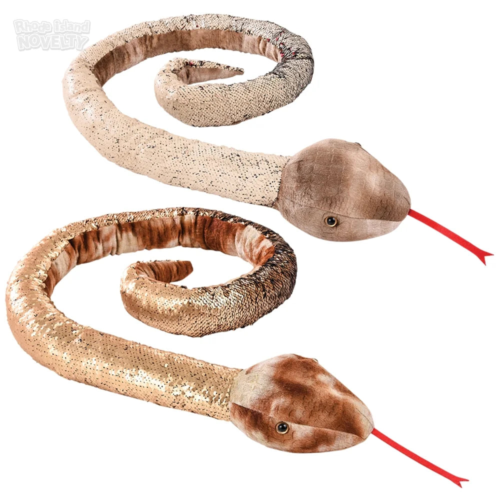67" Natural Snake Sequin