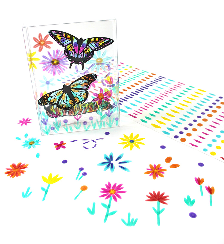 Butterfly Paradise - Stained Glass Color Cell Art