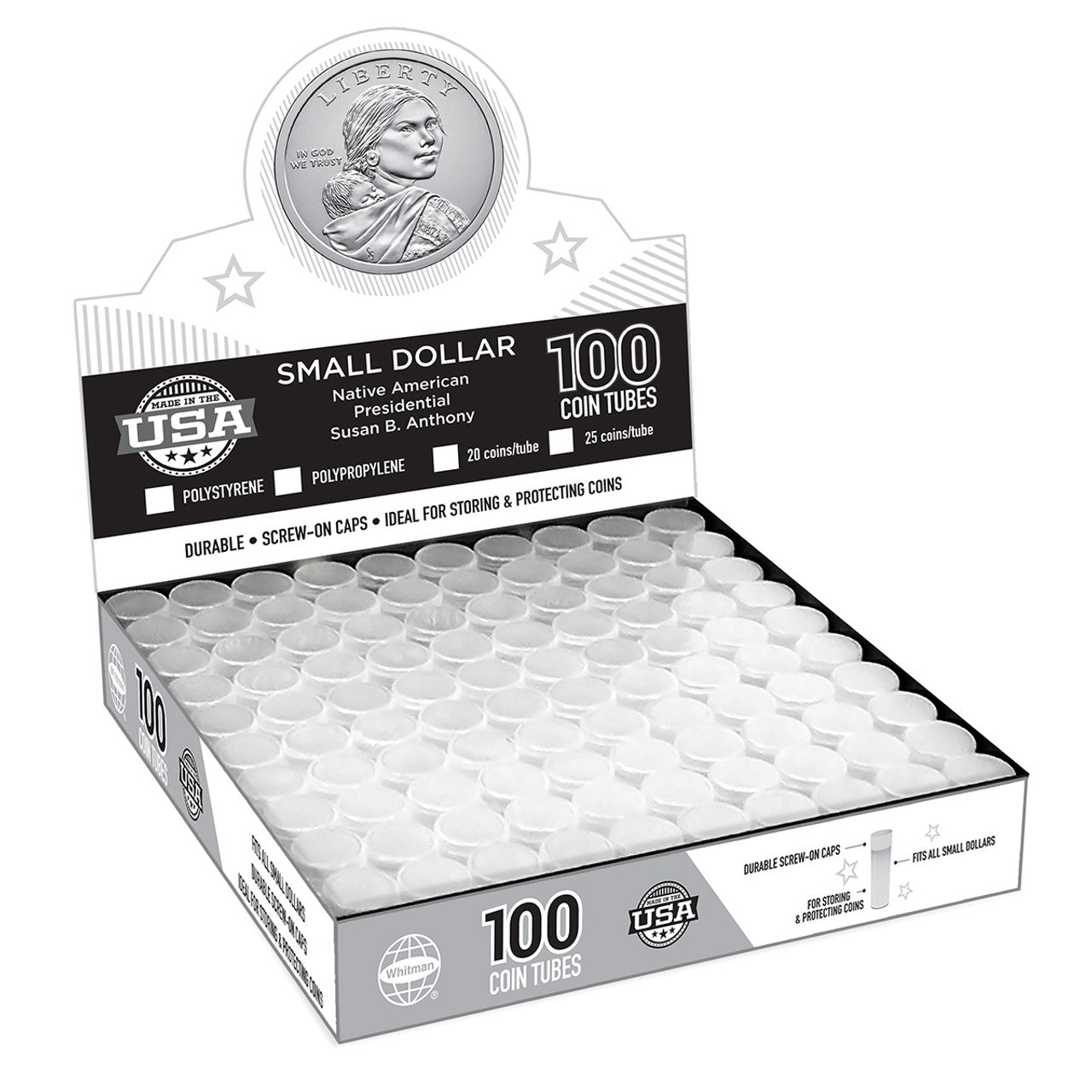 SBA/ Sacagawea/ Presidential Small Dollar Coin Tubes