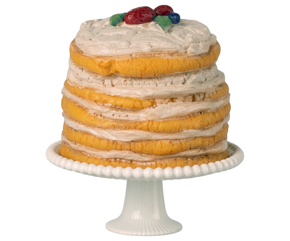 Party Cake And Cake Stand - Mouse Off White