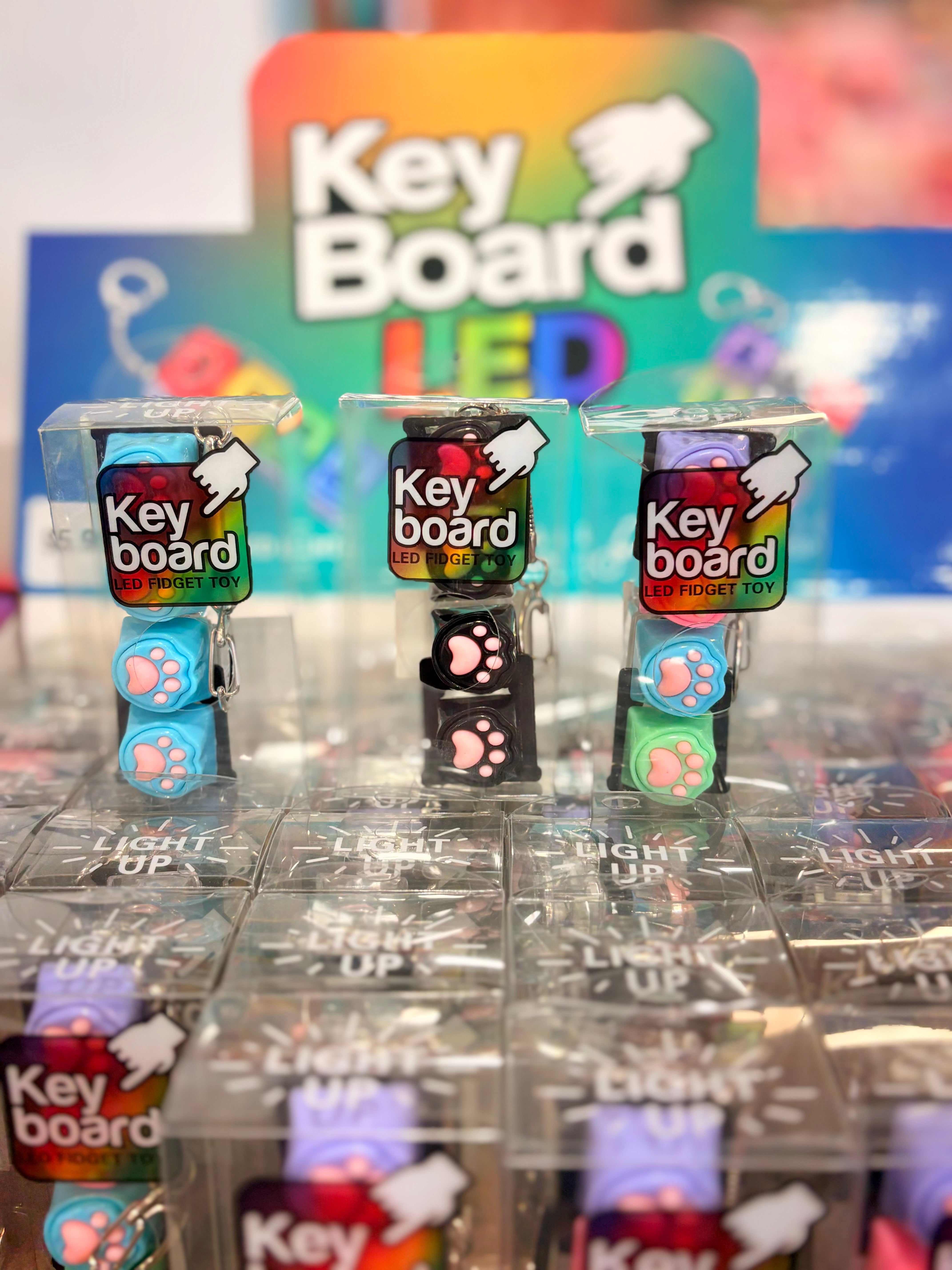 Cat Paw Key Board Led Fidget 4 in 1