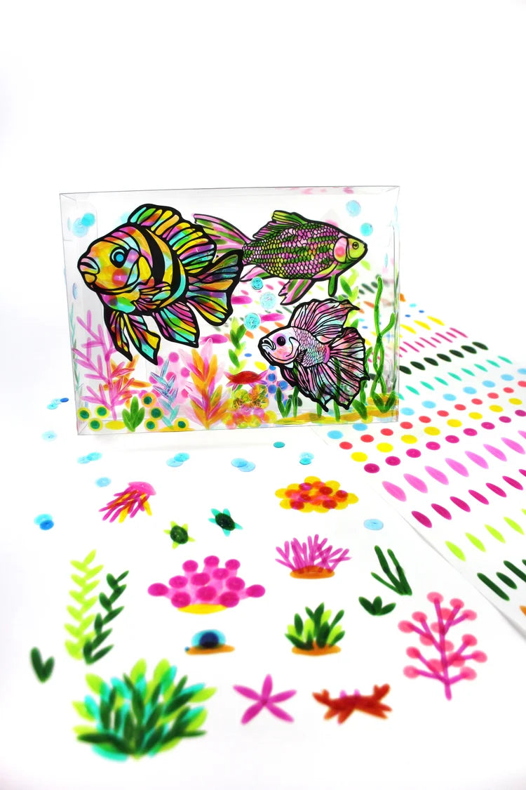 Underwater Dream - Stained Glass Color Cell Art