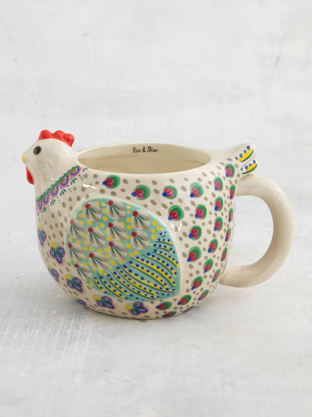 Folk Art Coffee Mug -  Penny The Chicken