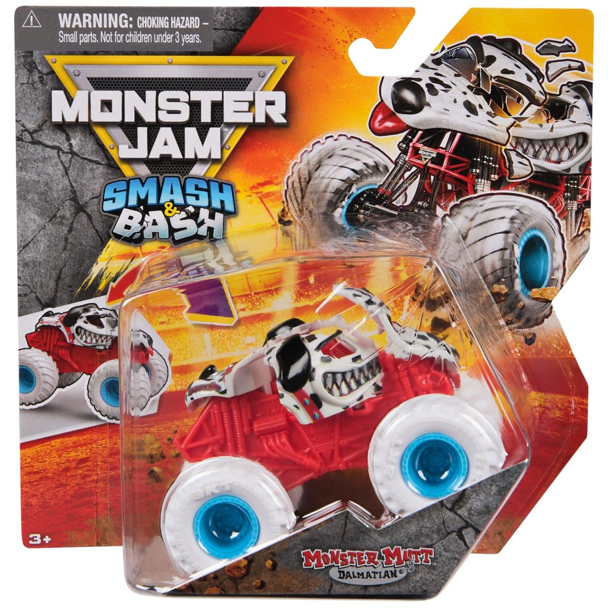 Monster Jam Monster Mutt Dalmatian Smash & Bash (Series 2) – 1:64 Scale