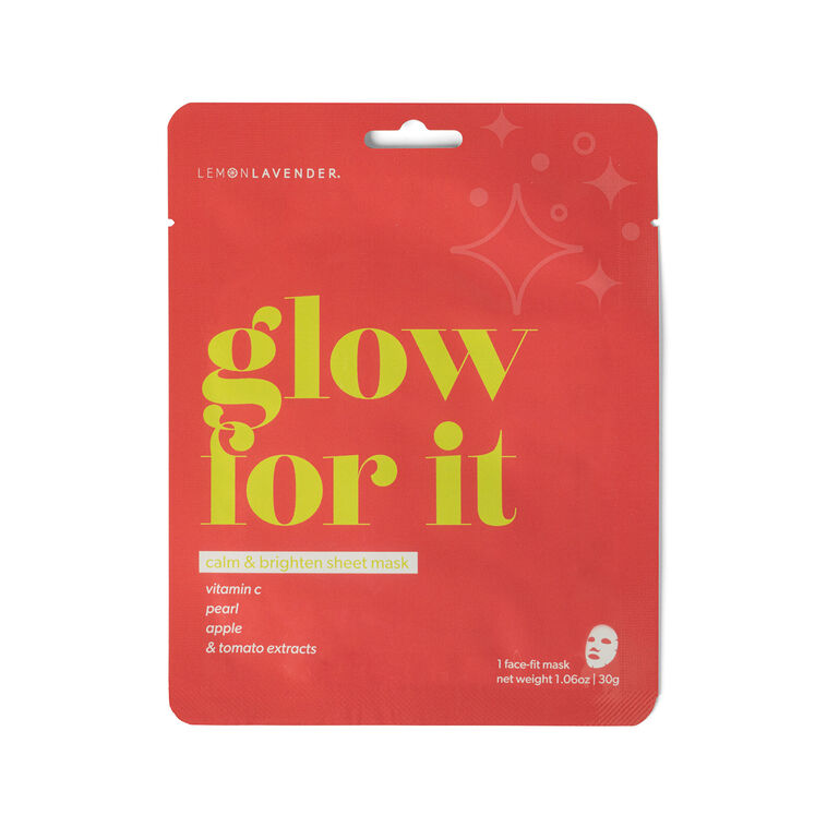 glow for it - calm & brighten sheet mask