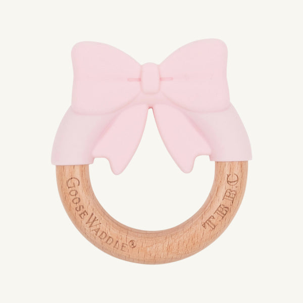 Bow Wooden & Silicone Teether