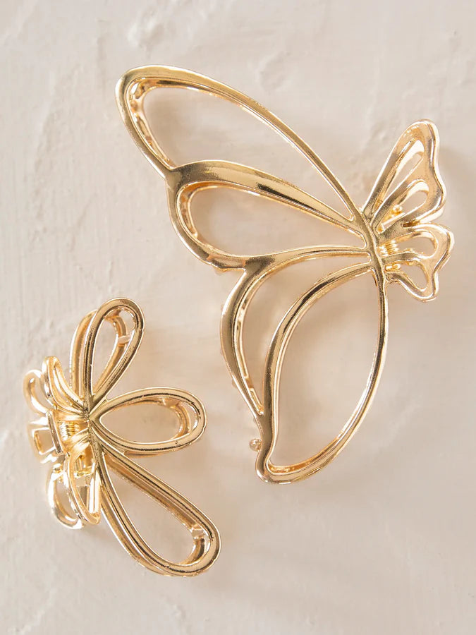 Butterfly Hair Claws, Set of 2