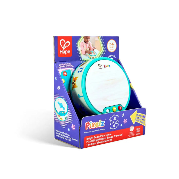 Hape Bright Beats Pixel Drum with Dynamic LED Screen