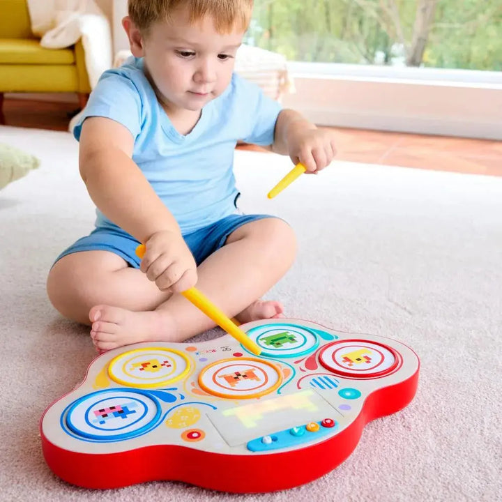 Hape Dynamic Pixel Drum Toy for Toddlers