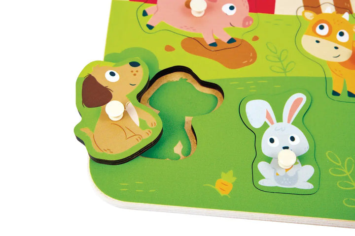 FarmYard Animal Peg Puzzle Hape