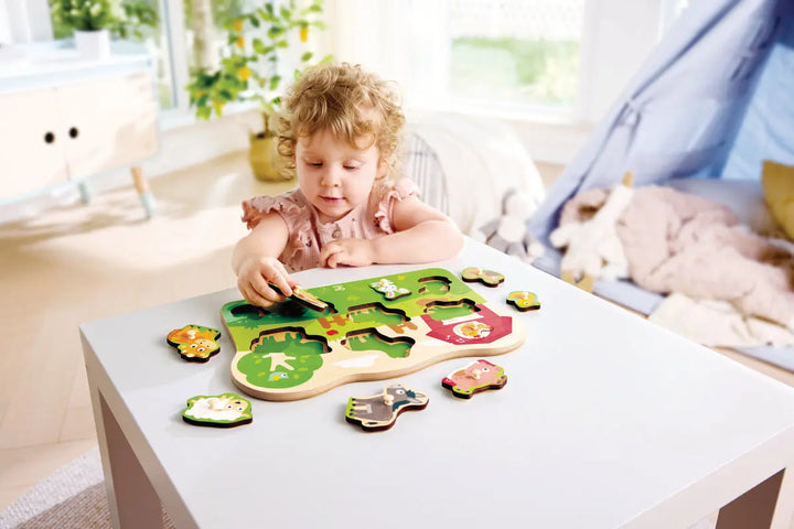 FarmYard Animal Peg Puzzle Hape