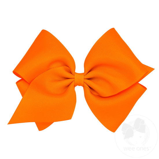 Small Grosgrain Bow Orange
