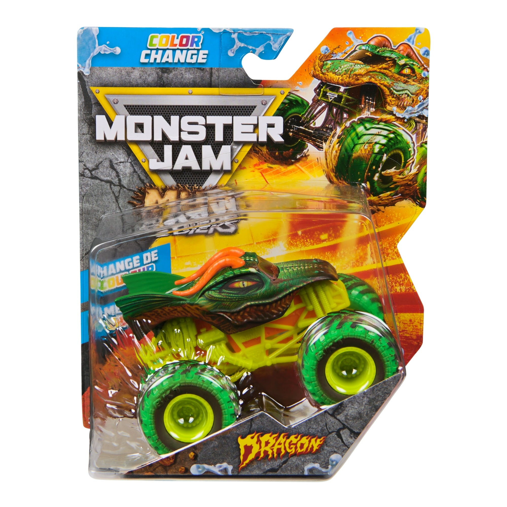 Monster Jam Mud Blasters, Dragon Color Change Monster Jam Truck, 1:64 Scale