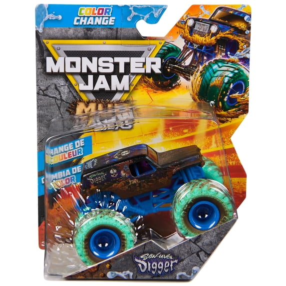 Monster Jam Mud Blasters Son-Uva Digger Color Change Monster Jam Truck 1:64 Scale