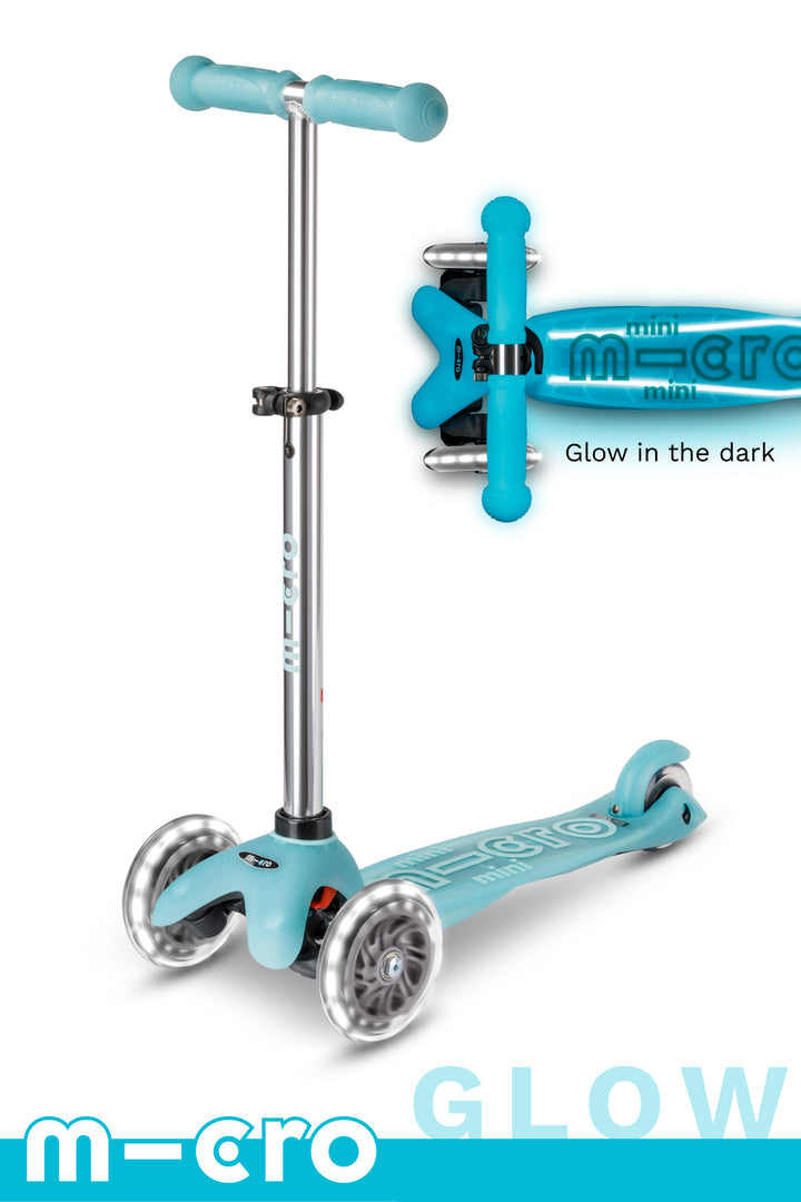 Micro Mini Glow Plus LED Scooter - Glacier Aqua