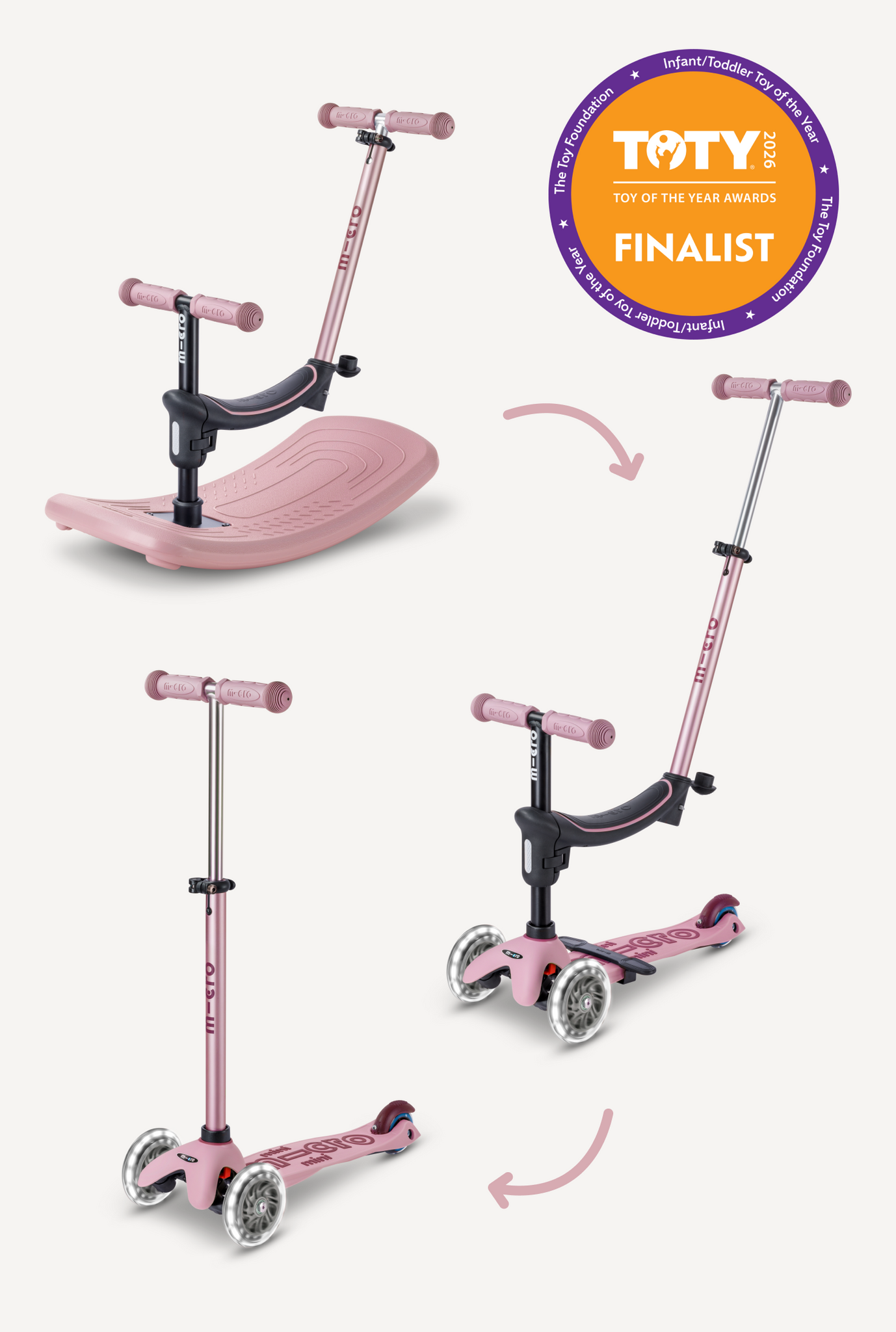 Micro Mini Rock & Go LED - Dusty Rose