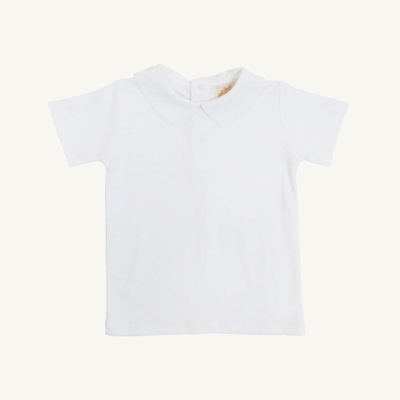Peter Pan Collar Shirt & Onesie (Short Sleeve Pima) 18-24M