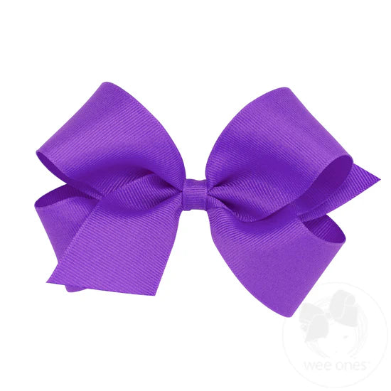 Medium Classic Grosgrain Hair Bow (Plain Wrap) - DEL