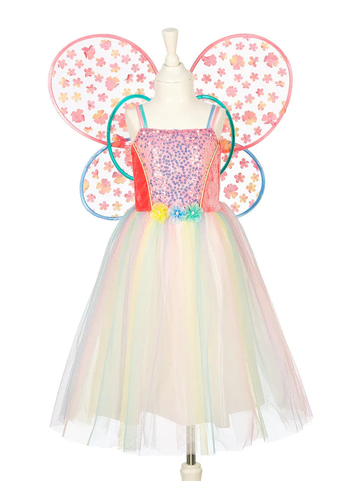 Flora Dress and Wings Set (Green) - Role-Play for Children - Size 3-4 years