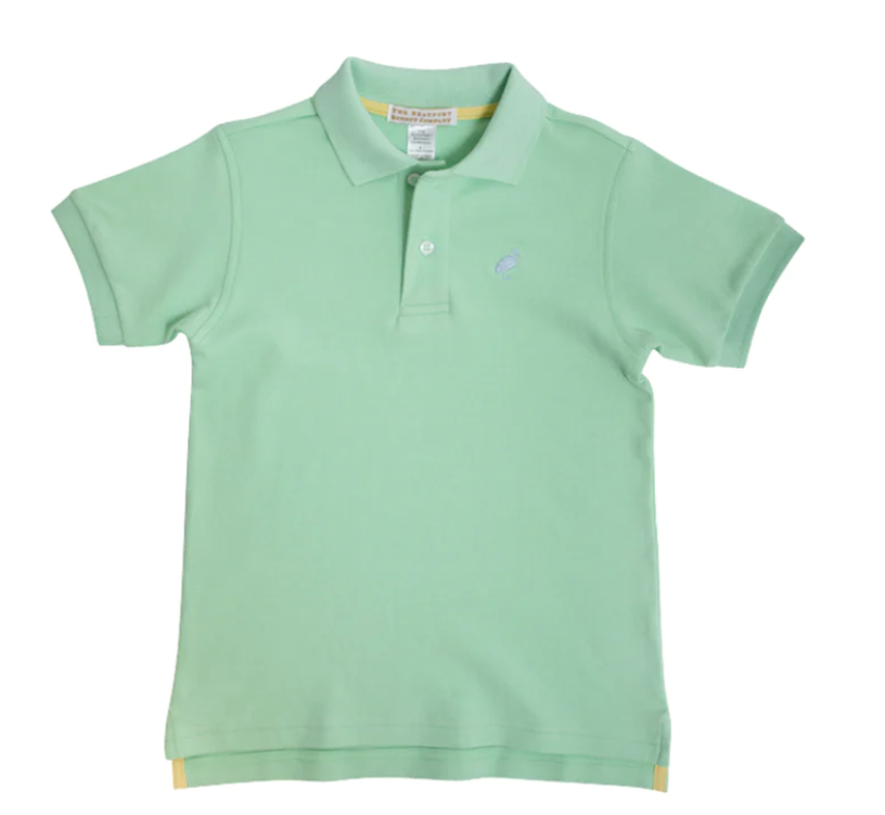 Prim & Proper Polo - Grace Bay Green with Buckhead Blue Stork 10