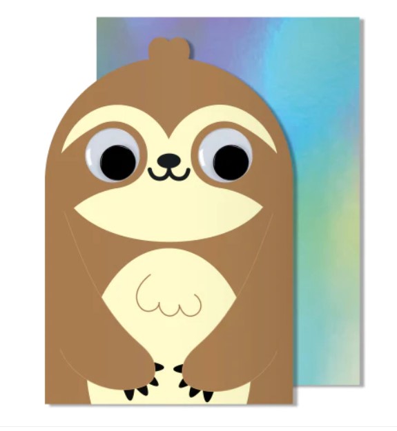 Sloth Googly Eyes Card