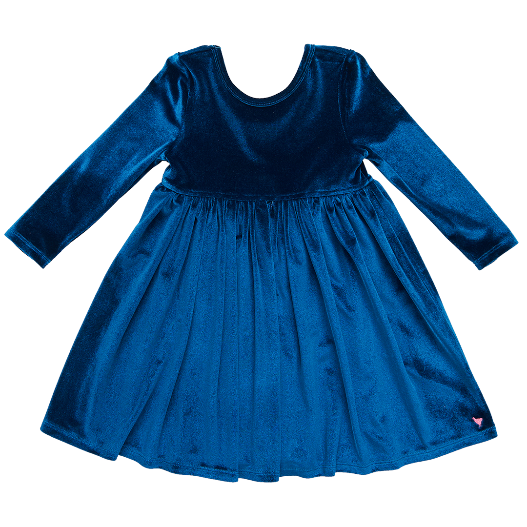 Steph Dress - Midnight Blue Velour