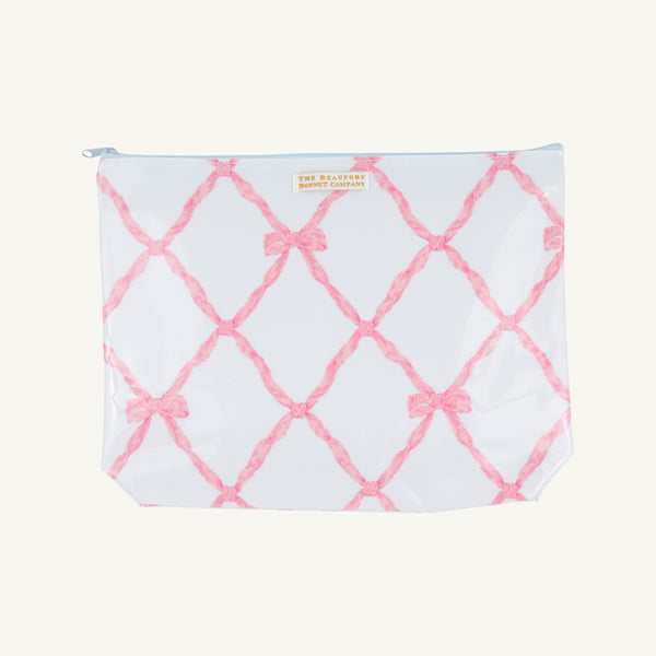 Duchess Ditty Bag Pink Bow Water Proof