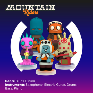 Mountain Riders: 5 Figurines Blues Fusion Band