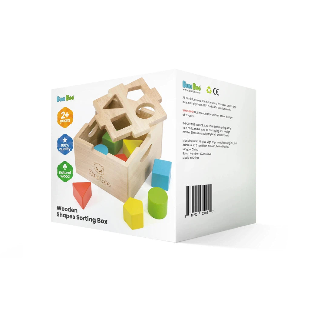 Wooden Shapes Sorting Box