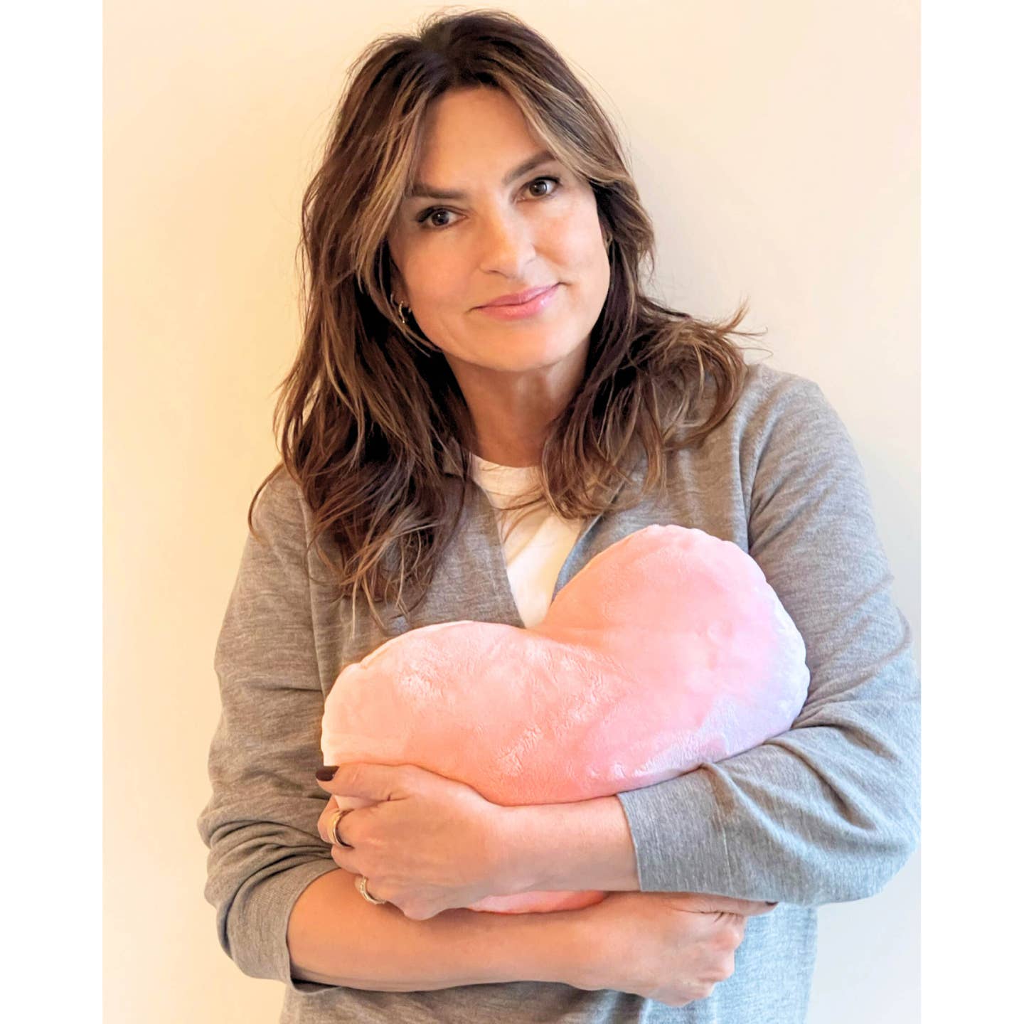 Peaceful Pink Weighted Heart Pillow, 5lb Calming Comfort