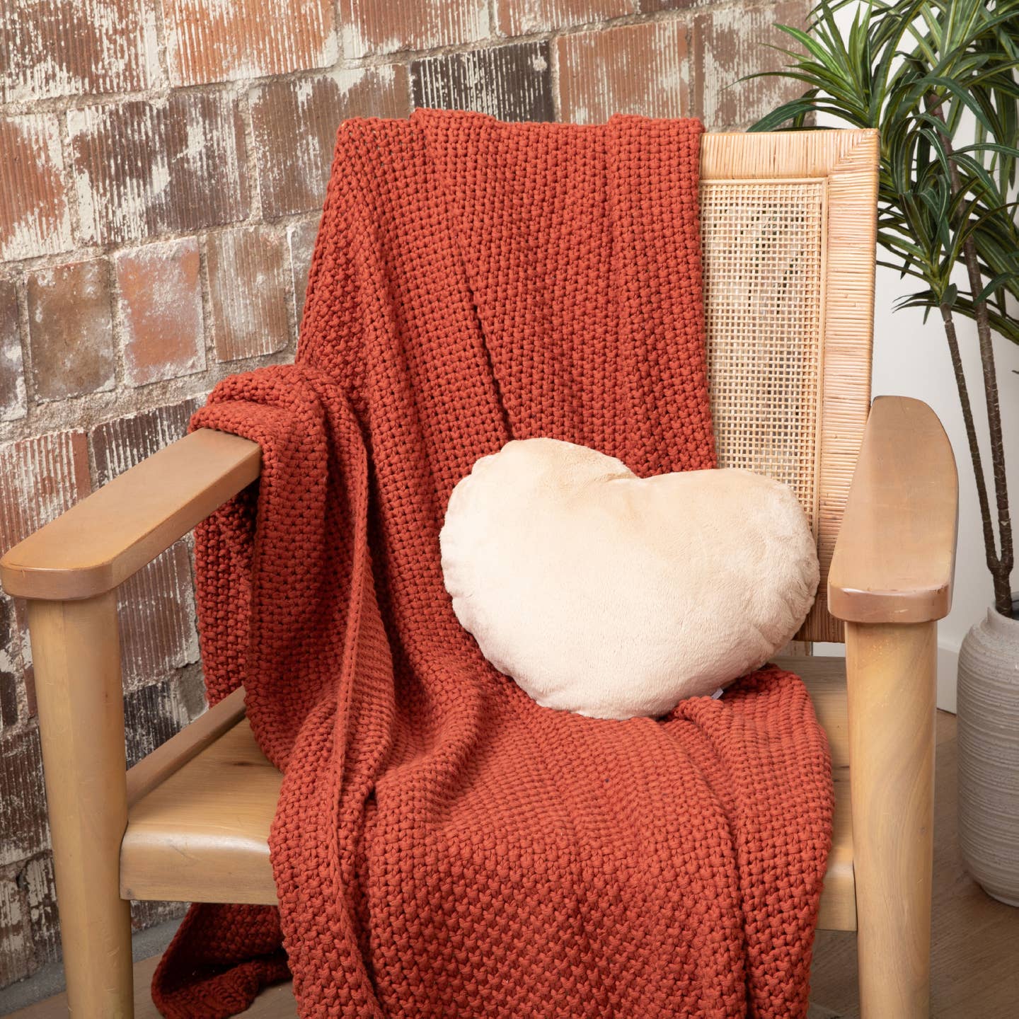 Latte Weighted Heart Pillow, 5lb Calming Comfort