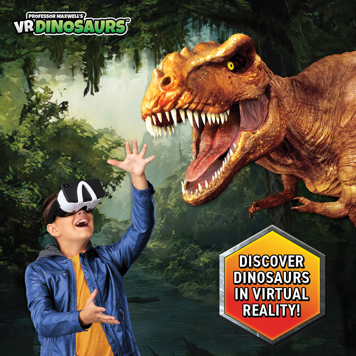 Professor Maxwell's VR Dinosaurs (with DK book)