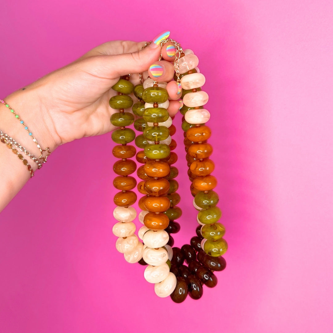 Fall Scarlett Beaded Necklace