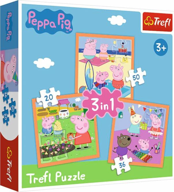Puzzle: Peppa Pig's Inventive 3in1 20/36/50 Piece